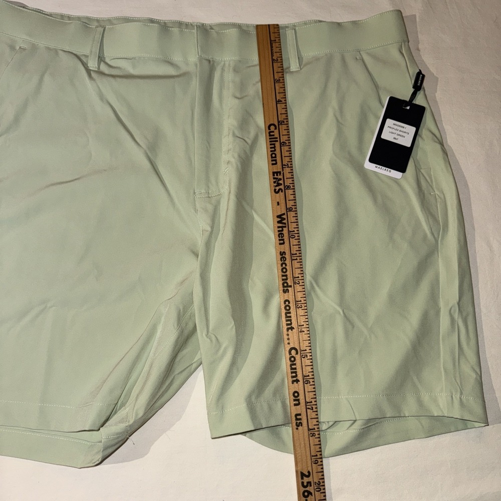 Maelreg Performance Light Green Mint Golf Shorts Men's Size 38x7 NWT - Picture 5 of 10